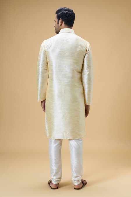 Arihant Rai Sinha Paisley Embroidered Placket Kurta With Churidar 