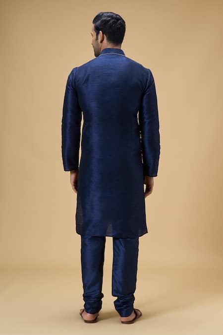 Arihant Rai Sinha Floral Embroidered Placket Kurta 