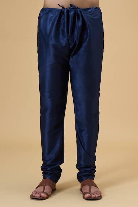 Buy Arihant Rai Sinha Blue Silk Embroidery Floral Placket Kurta Buy_Arihant Rai Sinha_Blue Silk Embroidery Floral Placket Kurta