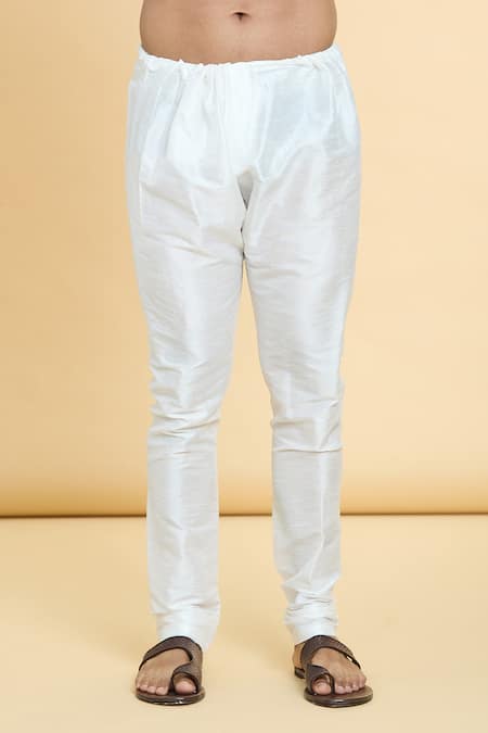 Arihant Rai Sinha Blue Jacquard, Silk, Cotton Mirrors, Gul Flora Woven Kurta With Churidar  7