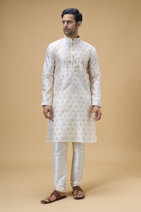 Arihant Rai Sinha Bloom Swerve Motif Woven Kurta 