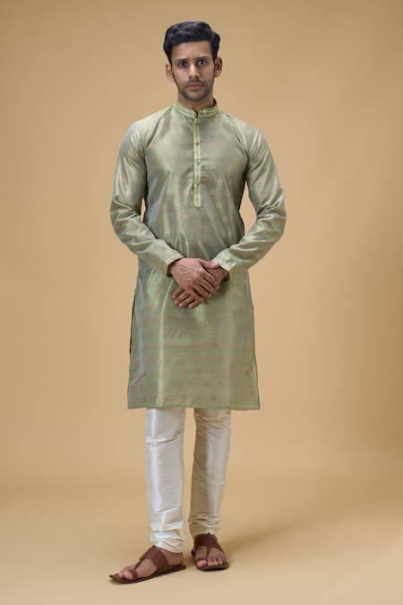 Arihant Rai Sinha Flora Swerve Motif Woven Kurta 