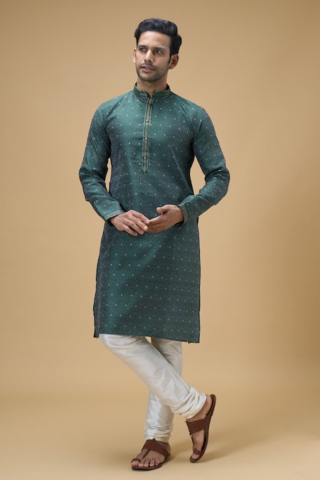 Arihant Rai Sinha Spade Blossom Woven Kurta 