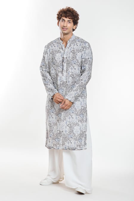 Anamika Khanna Abstract Fleur Print Kurta 