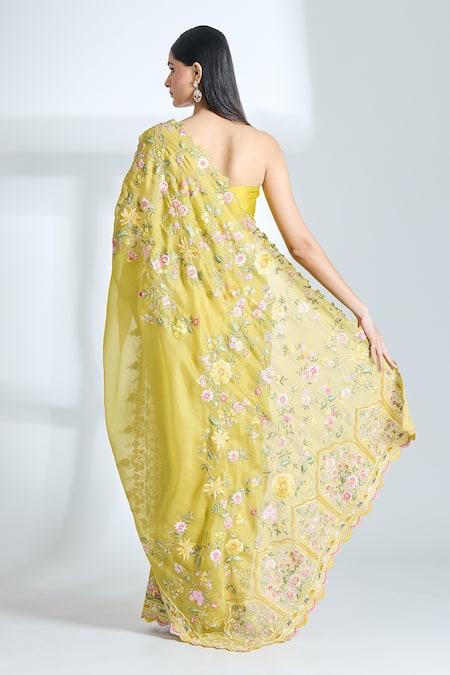 Anushree Reddy Tutty Fruity Saree With Unstitched Blouse Piece 