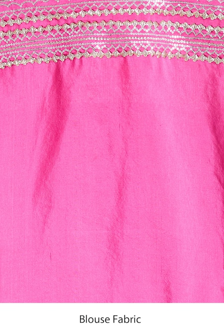 Buy Anushree Reddy Pink Chiffon Sequins Lined Saree With Unstitched Blouse Piece Buy_Anushree Reddy_Pink Chiffon Sequins Lined Saree With Unstitched Blouse Piece