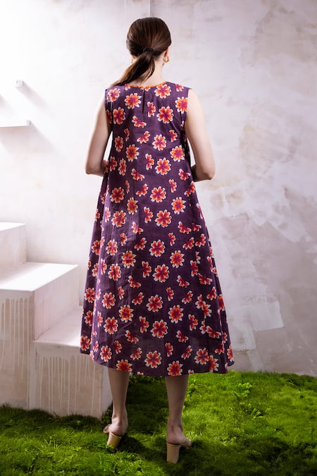 The White Tree Studio Nadia Posy Punch Print Dress 