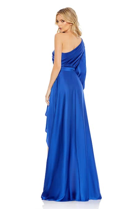 Mac Duggal One Shoulder Asymmetric Gown 
