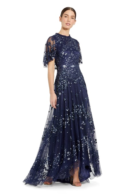 Mac Duggal Tonal Sequin Embellished Gown 