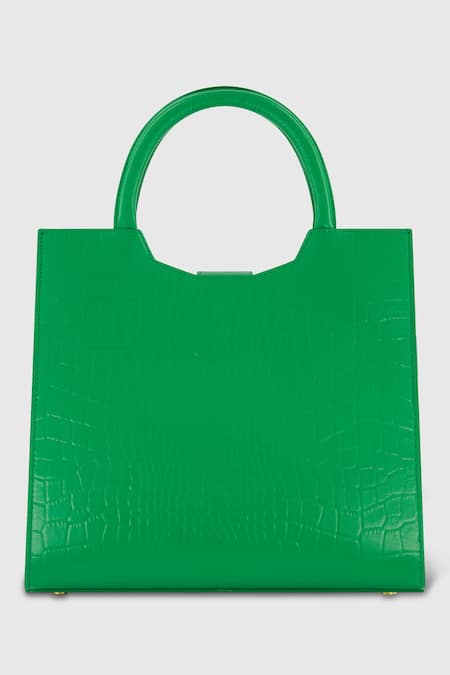 Mac Duggal Leather Textured Medium Tote Bag 