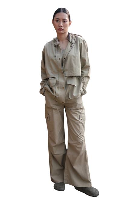 Shop The Terra Tribe Beige Organic Cotton Solid Jacket Online at Aza Fashions Shop_The Terra Tribe_Beige Organic Cotton Solid Jacket_Online_at_Aza_Fashions