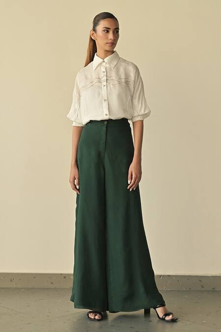 Somya Goyal White Paper Silk Embroidered Pvc Chord Collar Cord Shift Shirt Online at Aza Fashions Somya Goyal_White Paper Silk Embroidered Pvc Chord Collar Cord Shift Shirt_Online_at_Aza_Fashions