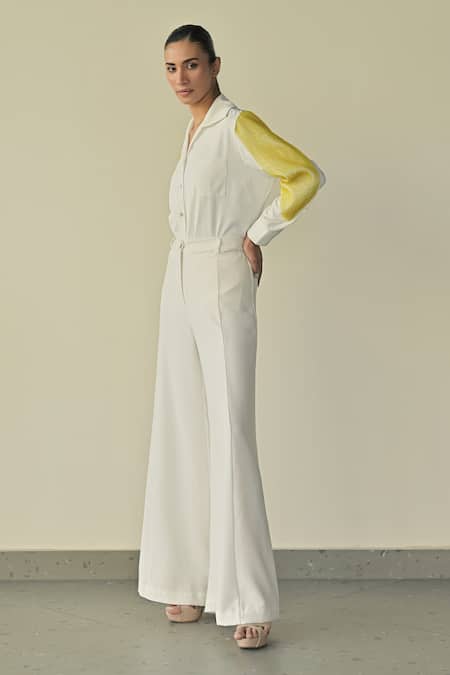 Buy_Somya Goyal_White Stella Embroidered Pvc Loop Collar Night Sky Patch Pocket Shirt_Online_at_Aza_Fashions