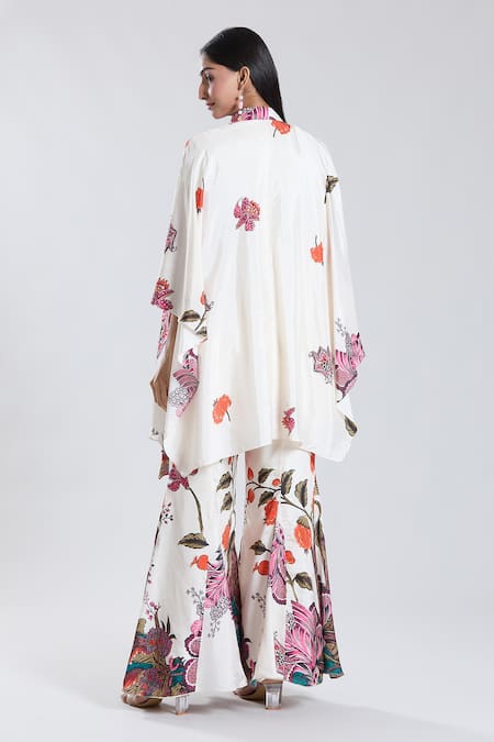Preeti Jhawar Floral Cape Sharara Set 