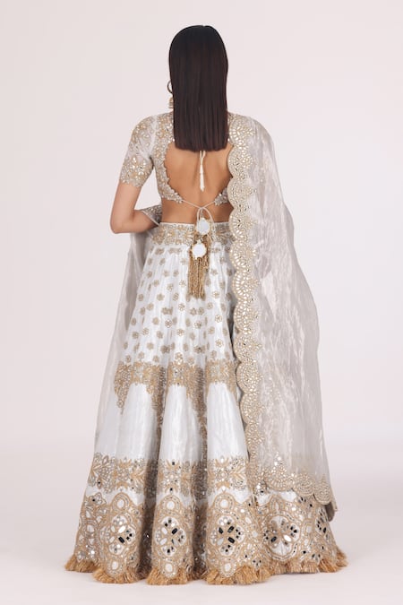 Abhinav Mishra Floral Embellished Bridal Lehenga Set 