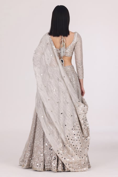 Abhinav Mishra Gota Embellished Bridal Lehenga Set 