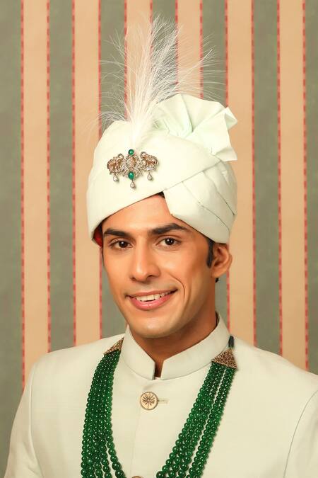 Cosa Nostraa_Gold Royal Elephant Carved Kalangi _Online_at_Aza_Fashions