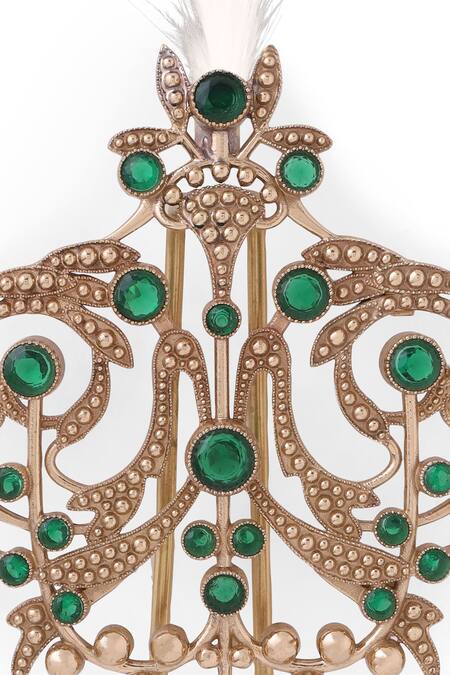 Buy Cosa Nostraa Gold Carved Ornate Aura Kalangi Online at Aza Fashions Buy_Cosa Nostraa_Gold Carved Ornate Aura Kalangi _Online_at_Aza_Fashions