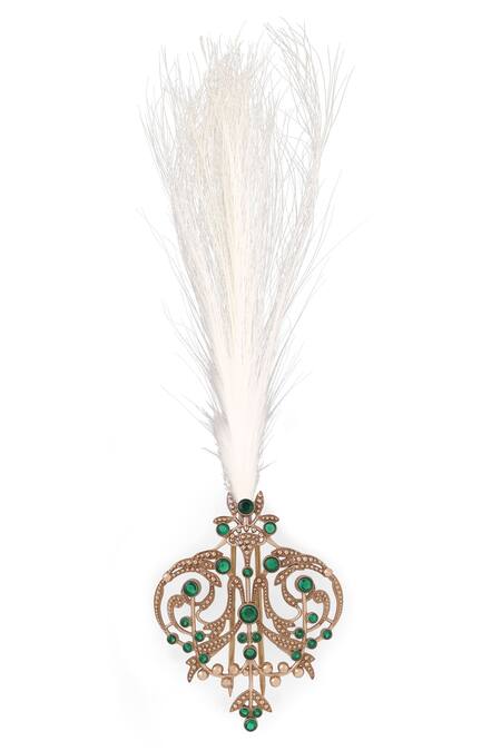 Shop Cosa Nostraa Gold Carved Ornate Aura Kalangi Online at Aza Fashions Shop_Cosa Nostraa_Gold Carved Ornate Aura Kalangi _Online_at_Aza_Fashions