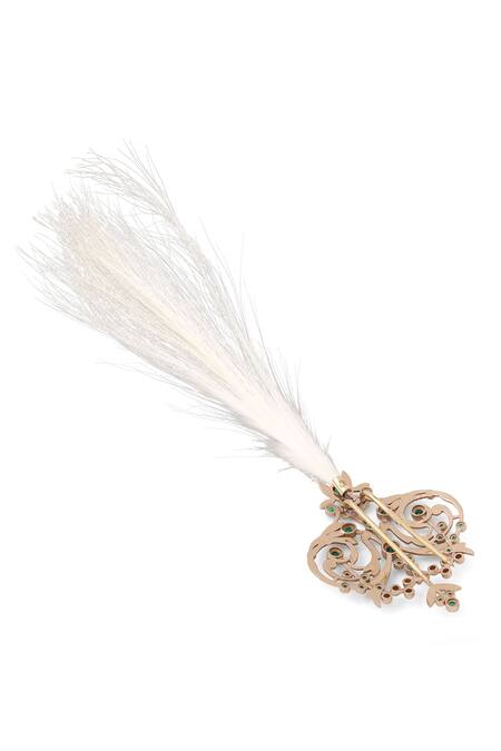 Cosa Nostraa Gold Carved Ornate Aura Kalangi at Aza Fashions Cosa Nostraa_Gold Carved Ornate Aura Kalangi _at_Aza_Fashions