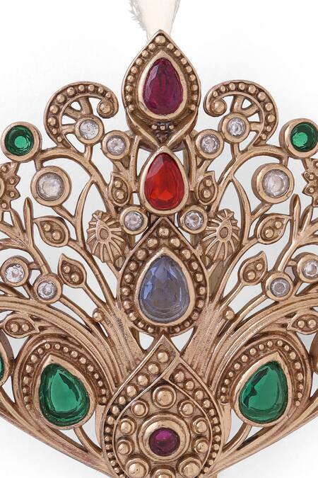 Shop_Cosa Nostraa_Gold Garden Grace Kalangi _Online_at_Aza_Fashions