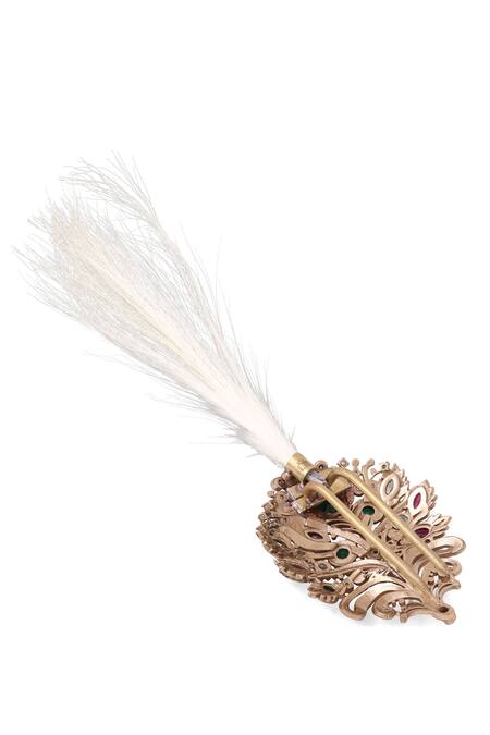 Cosa Nostraa Gold Peacock Power Kalangi at Aza Fashions Cosa Nostraa_Gold Peacock Power Kalangi _at_Aza_Fashions