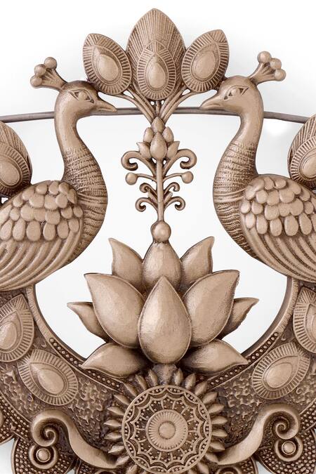 Buy_Cosa Nostraa_Gold Cut Work Pride Of Forest Brooch _Online_at_Aza_Fashions