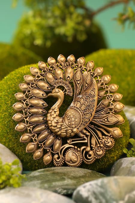 Cosa Nostraa Dancing Peacock Brooch 