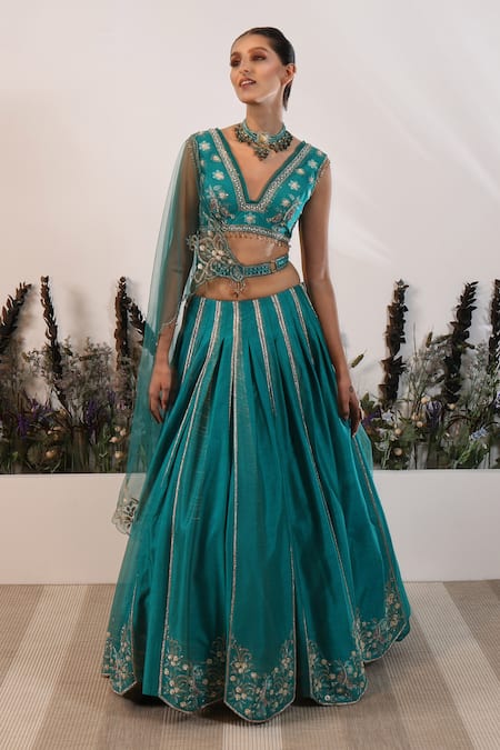 Nayna Kapoor Box Pleat Lehenga Set 