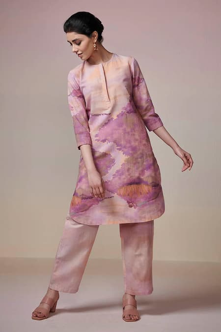 Dressfolk Abstract Digital Print Kurta & Pant Set 