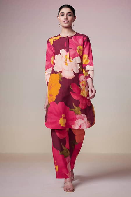 Dressfolk Enchanted Mirage Floral Print Kurta & Pant Set 