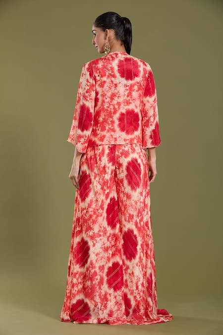 Amani Tie Dye Jacket Flared Pant Set 
