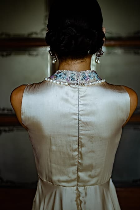 Pavone By Akanksha Chopra Front Tie-Up Gown 