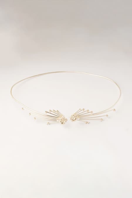 Shop Suhani Pittie Silver Pearls Embellished Firecracker Waistbelt at Aza Fashions Shop_Suhani Pittie_Silver Pearls Embellished Firecracker Waistbelt _at_Aza_Fashions