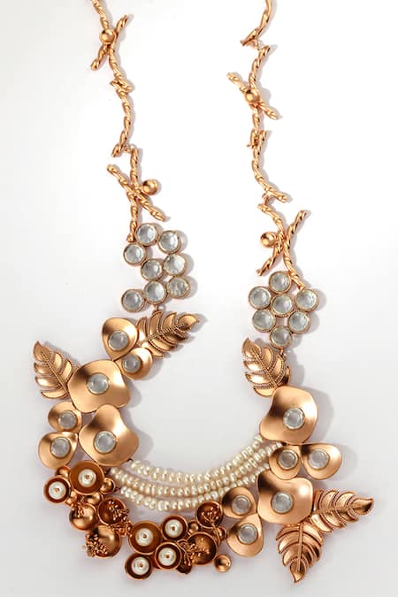 SUHANI PITTIE Tropical Heat Stone & Pearl Embellished Necklace 