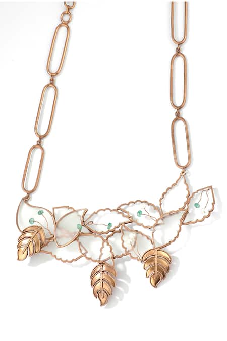 Suhani Pittie Lush Foliage Embellished Necklace 