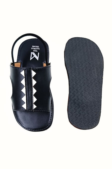 Shop The Madras Trunk Black Trex Prism Strap Sandals at Aza Fashions Shop_The Madras Trunk_Black Trex Prism Strap Sandals _at_Aza_Fashions