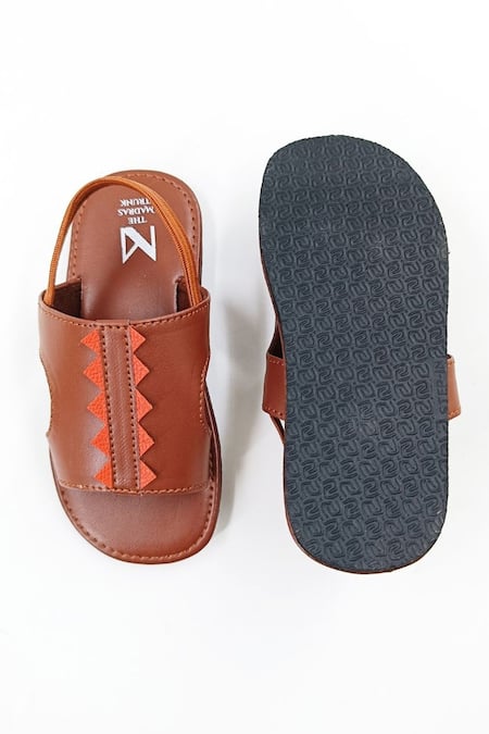Shop The Madras Trunk Brown Trex Rhino Prism Strap Sandals at Aza Fashions Shop_The Madras Trunk_Brown Trex Rhino Prism Strap Sandals _at_Aza_Fashions