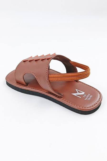The Madras Trunk Brown Trex Rhino Prism Strap Sandals at Aza Fashions The Madras Trunk_Brown Trex Rhino Prism Strap Sandals _at_Aza_Fashions
