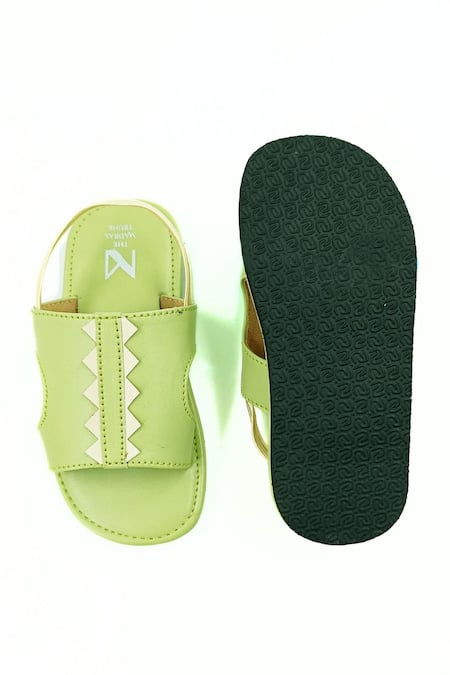 Shop The Madras Trunk Green Trex Sphinx Prism Strap Sandals at Aza Fashions Shop_The Madras Trunk_Green Trex Sphinx Prism Strap Sandals _at_Aza_Fashions