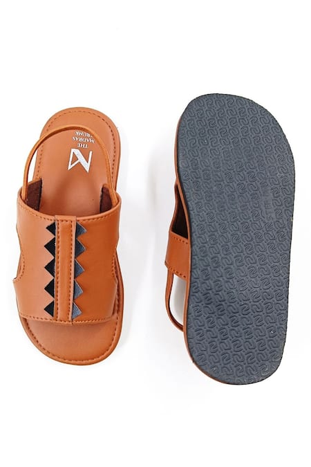 Shop The Madras Trunk Brown Trex Prism Strap Sling Back Sandals at Aza Fashions Shop_The Madras Trunk_Brown Trex Prism Strap Sling Back Sandals _at_Aza_Fashions