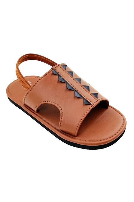 Buy The Madras Trunk Brown Trex Prism Strap Sling Back Sandals Online at Aza Fashions Buy_The Madras Trunk_Brown Trex Prism Strap Sling Back Sandals _Online_at_Aza_Fashions