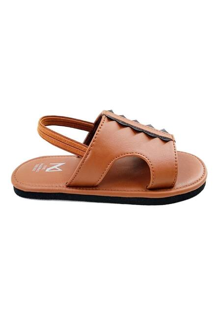 The Madras Trunk Brown Trex Prism Strap Sling Back Sandals at Aza Fashions The Madras Trunk_Brown Trex Prism Strap Sling Back Sandals _at_Aza_Fashions