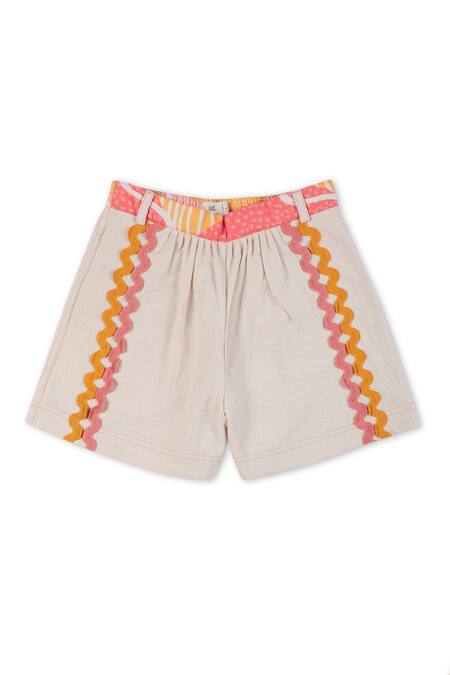 Shop_Miko Lolo_Pink Organic Cotton Printed Abstract Candy Escape Top With Shorts