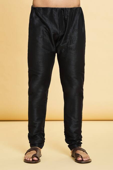 Arihant Rai Sinha Blue Jacquard, Silk Straight Floral Geometric Pattern Kurta With Churidar at Aza Fashions Arihant Rai Sinha_Blue Jacquard, Silk Straight Floral Geometric Pattern Kurta With Churidar _at_Aza_Fashions