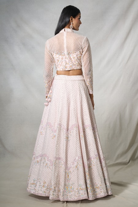 Panihari Floral Embroidered Lehenga Set 