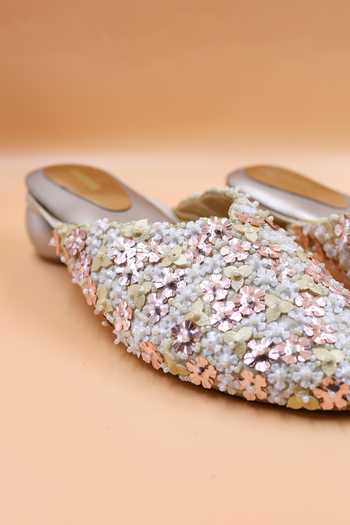 Foot Fuel_Multi Color Sequins, Beads, Zari Aaliyah Embellished Heels _Online_at_Aza_Fashions