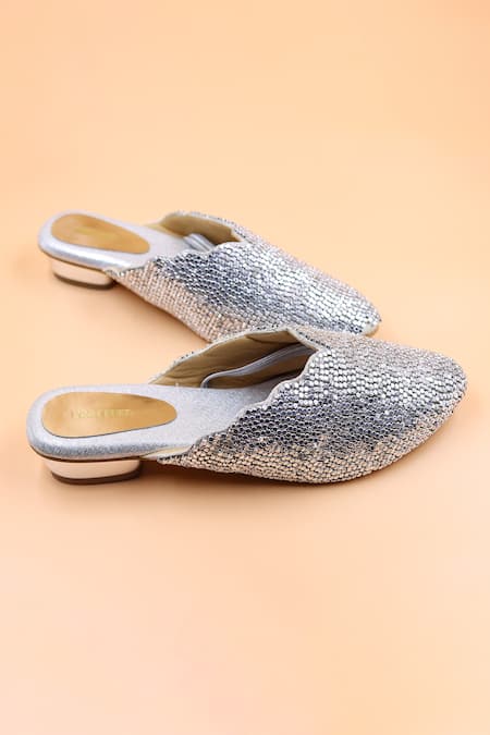 Foot Fuel Abigail Embellished Mules 