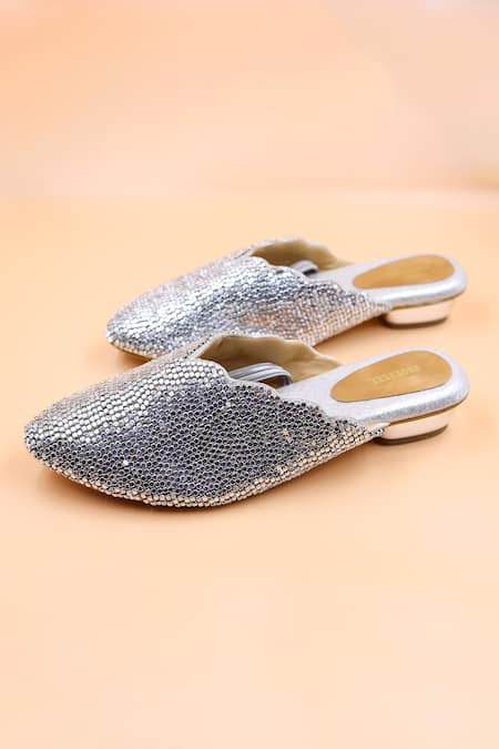 Foot Fuel Abigail Embellished Mules 