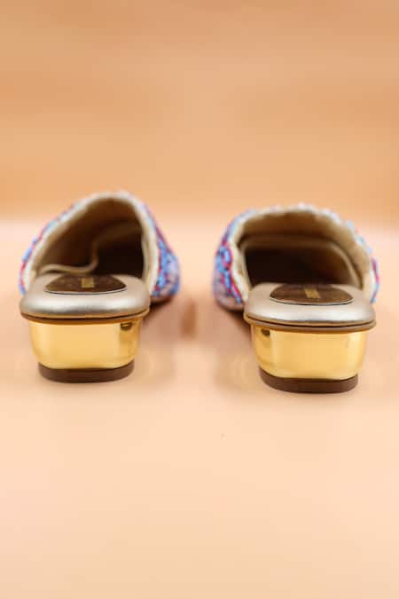 Foot Fuel Victoria Bead Sequin Embellished Mules 